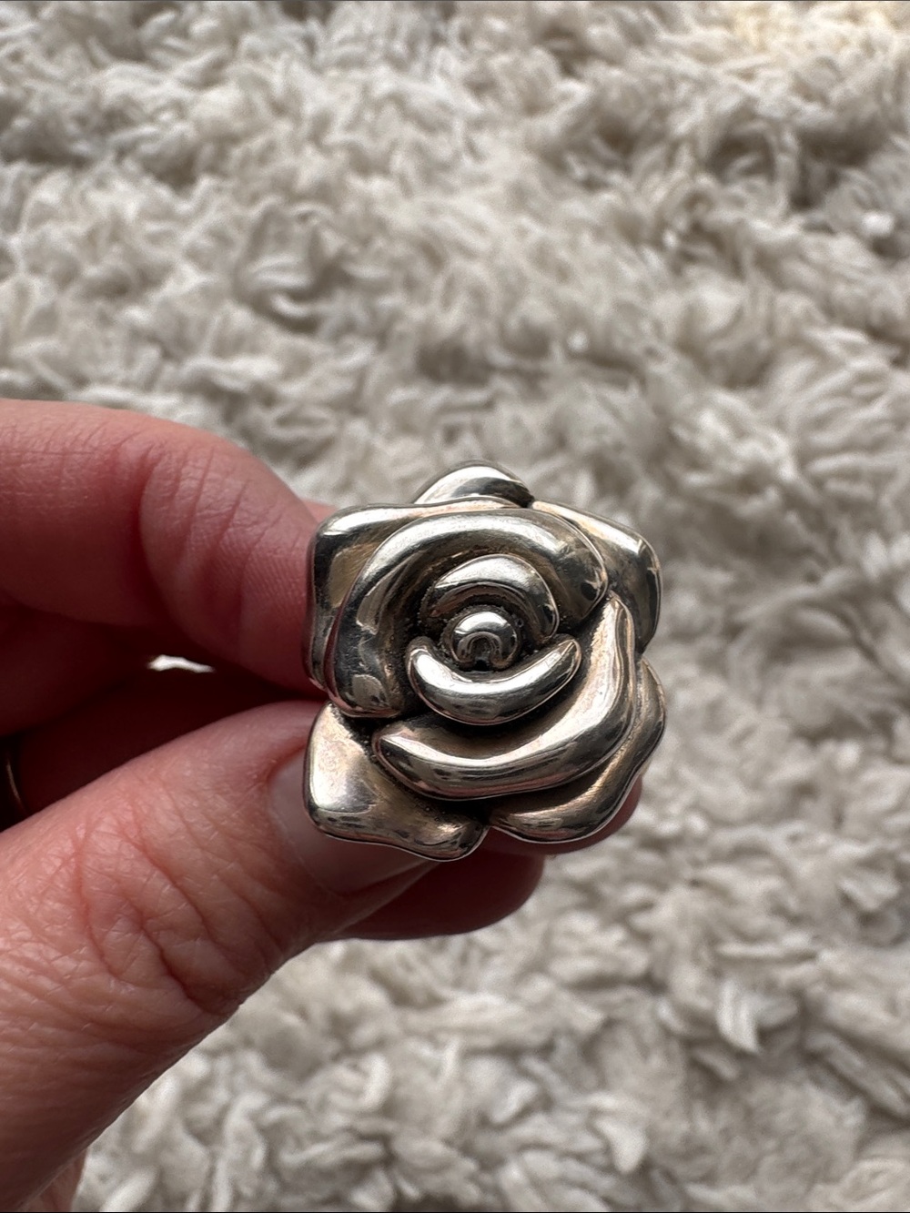 Sterling Silver Rose Ring